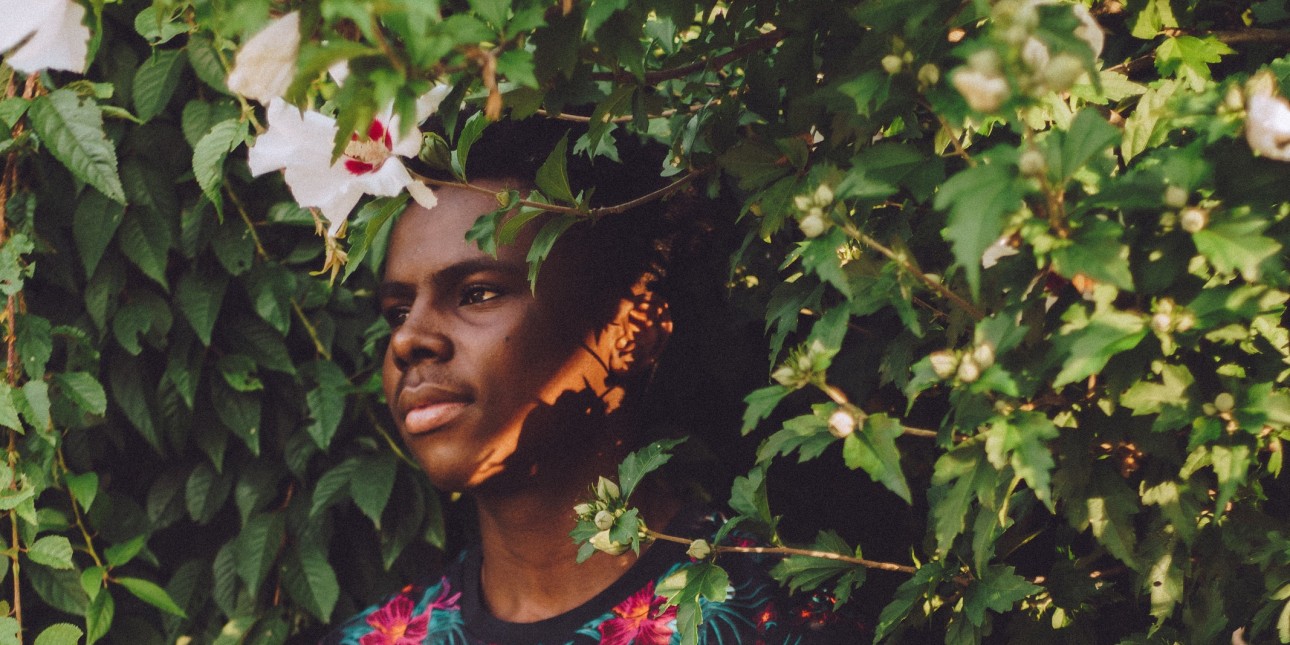 youth in flowers