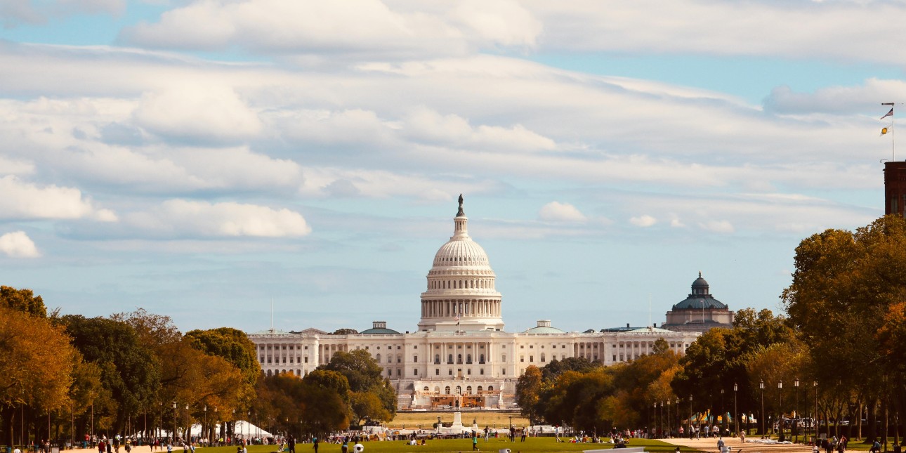 The US Capitol in autumn