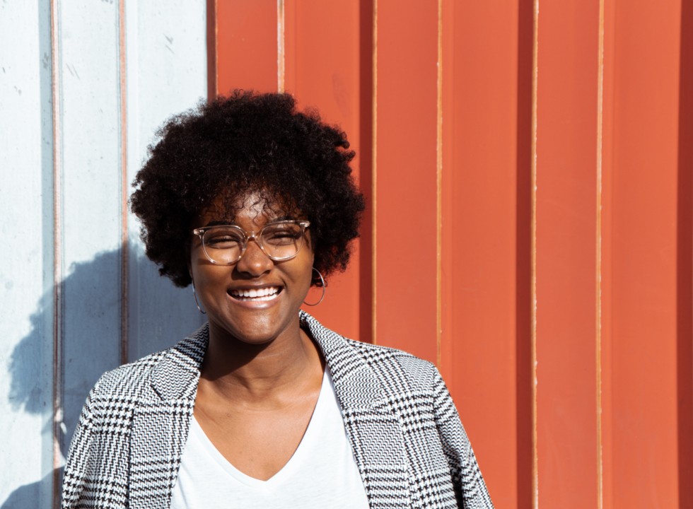 young Black woman smiling