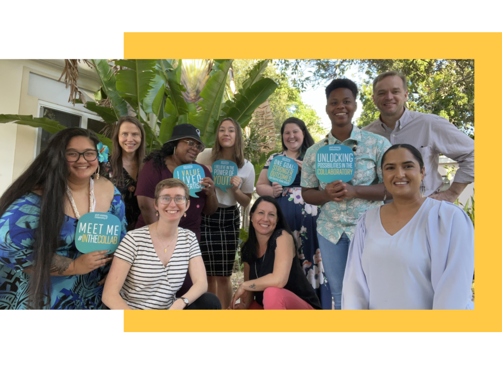 A group of smiling Youth Collaboratory Staff 