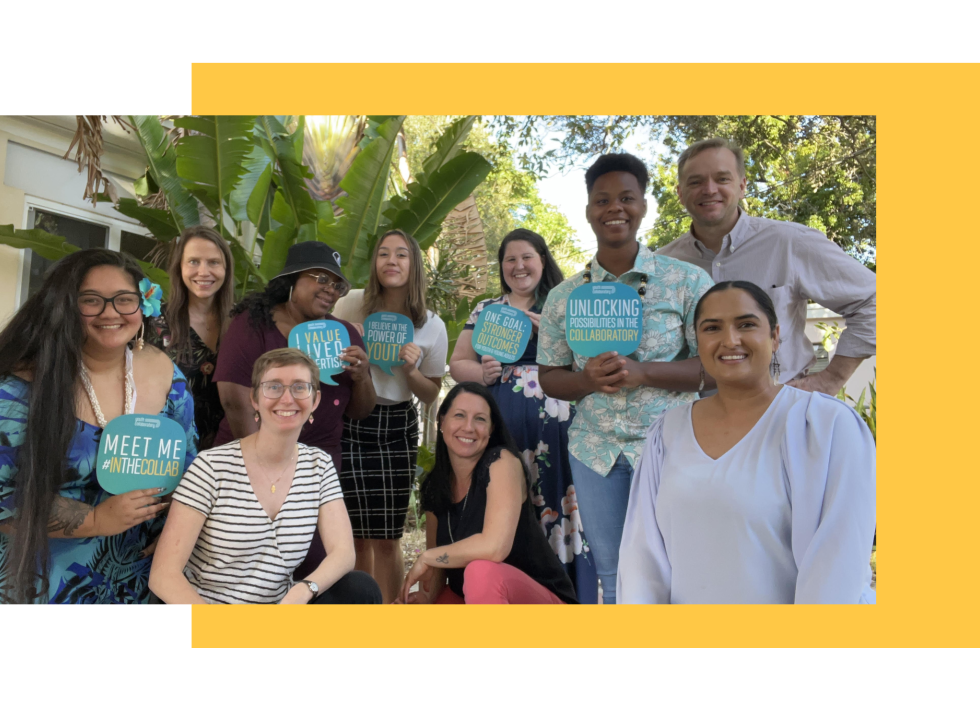 A group of smiling Youth Collaboratory Staff 